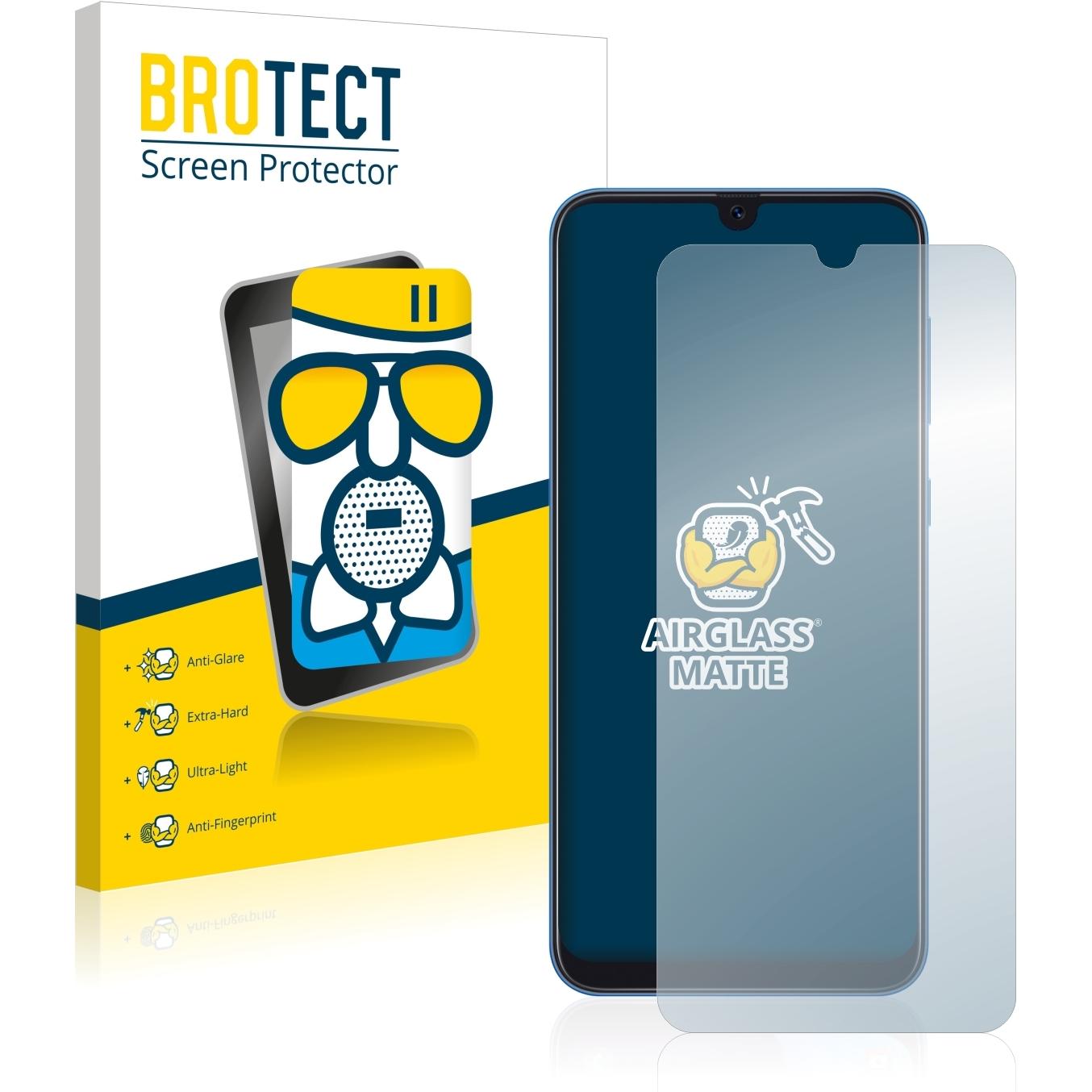 BROTECT AirGlass Panzerglasfolie Matt (1 Stück, Samsung Galaxy A50), Smartphone Schutzfolie, Grau