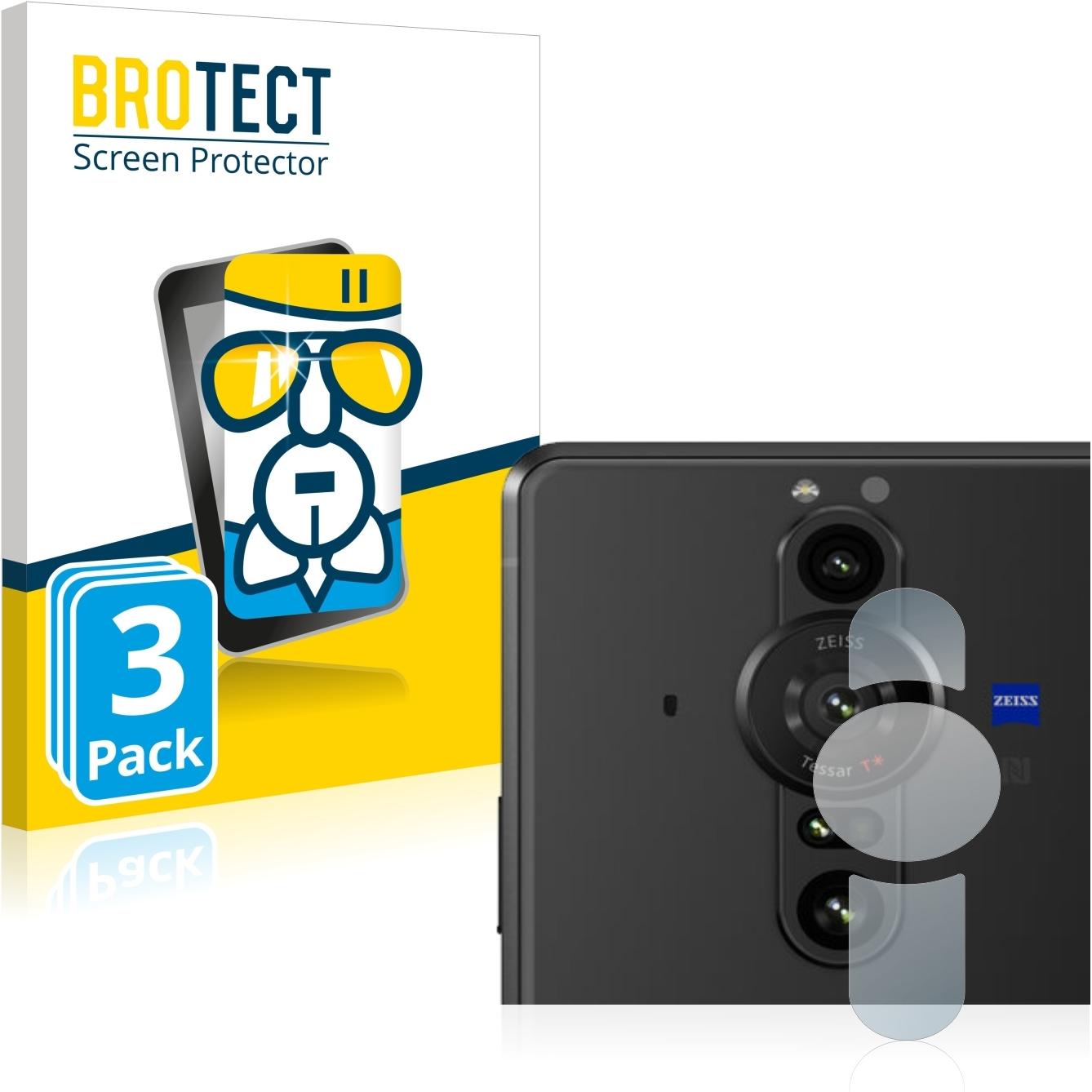 BROTECT AirGlass Panzerglasfolie (3 Stück, Sony Xperia Pro-I), Smartphone Schutzfolie, Transparent