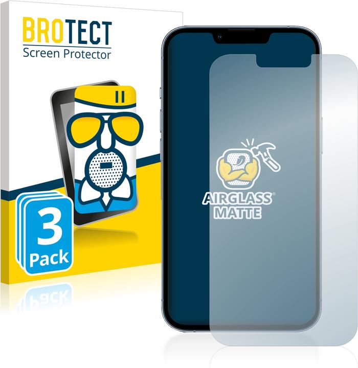 BROTECT AirGlass Panzerglasfolie Matt (1 Stück, Apple iPhone 13 Pro)