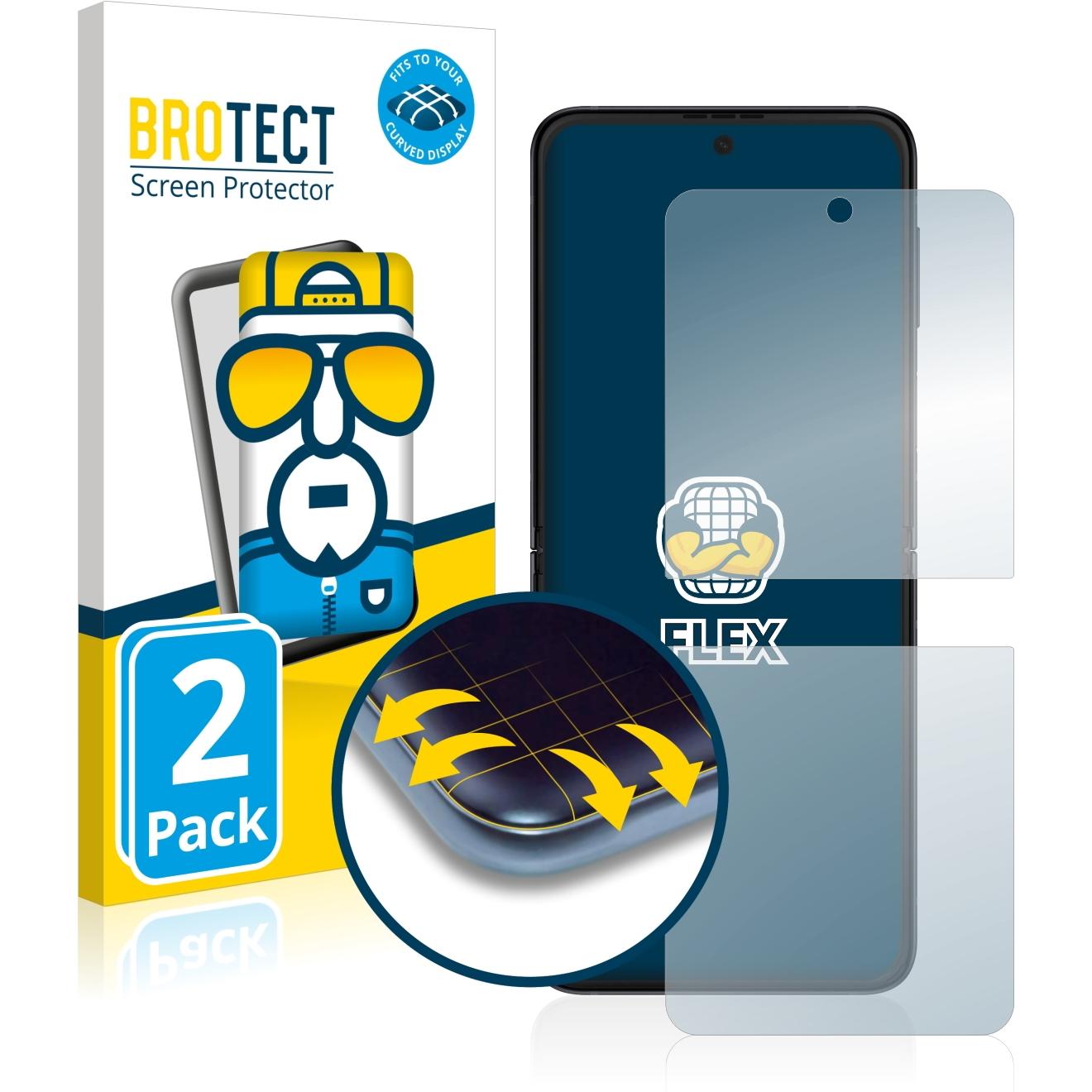 BROTECT Full-Cover Displayschutz (2 Stück, Samsung Galaxy S21), Smartphone Schutzfolie, Transparent