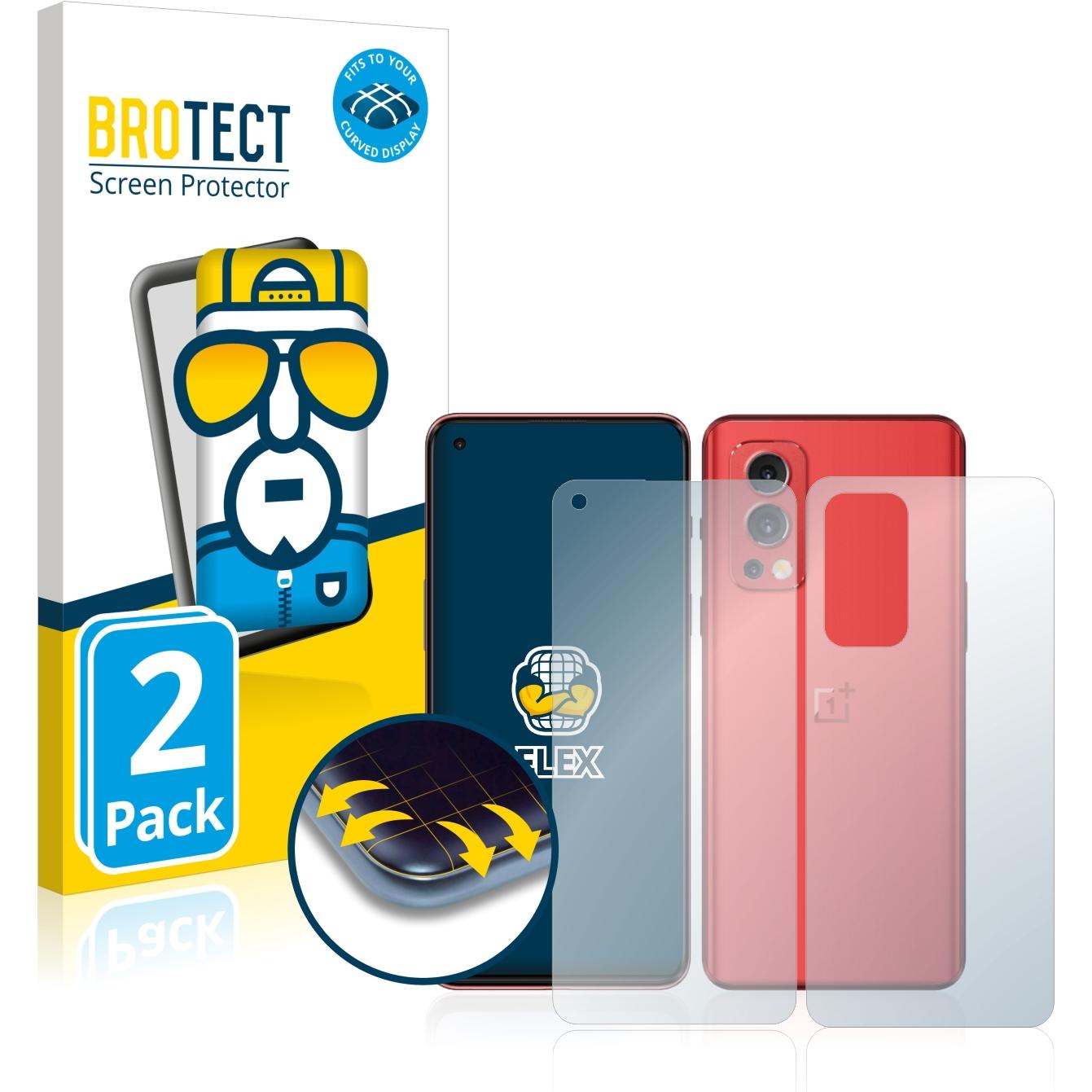 Thumbnail - BROTECT Full-Cover Displayschutz (2 Stück, OnePlus Nord 2 5G), Smartphone Schutzfolie, Transparent