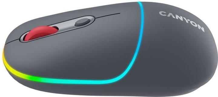 Actual product image Canyon MW-22, 2in1 wireless optical mouse Bluetooth / Wireless USB, 800/1200/1600 DPI, 4 print, grey (Wireless)