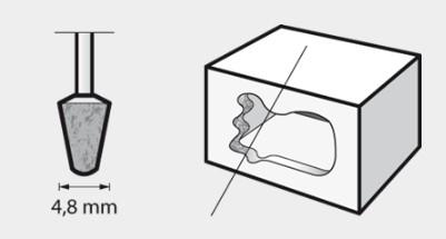 Produktbild Dremel Silizium-Karbid-Schleifstein Ø 4,8 mm (3 Stück)
