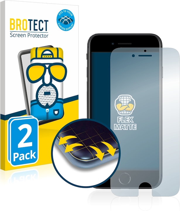 Produktbild BROTECT Full-Cover Displayschutz Matt (2 Stück, Apple iPhone SE (2nd Gen))