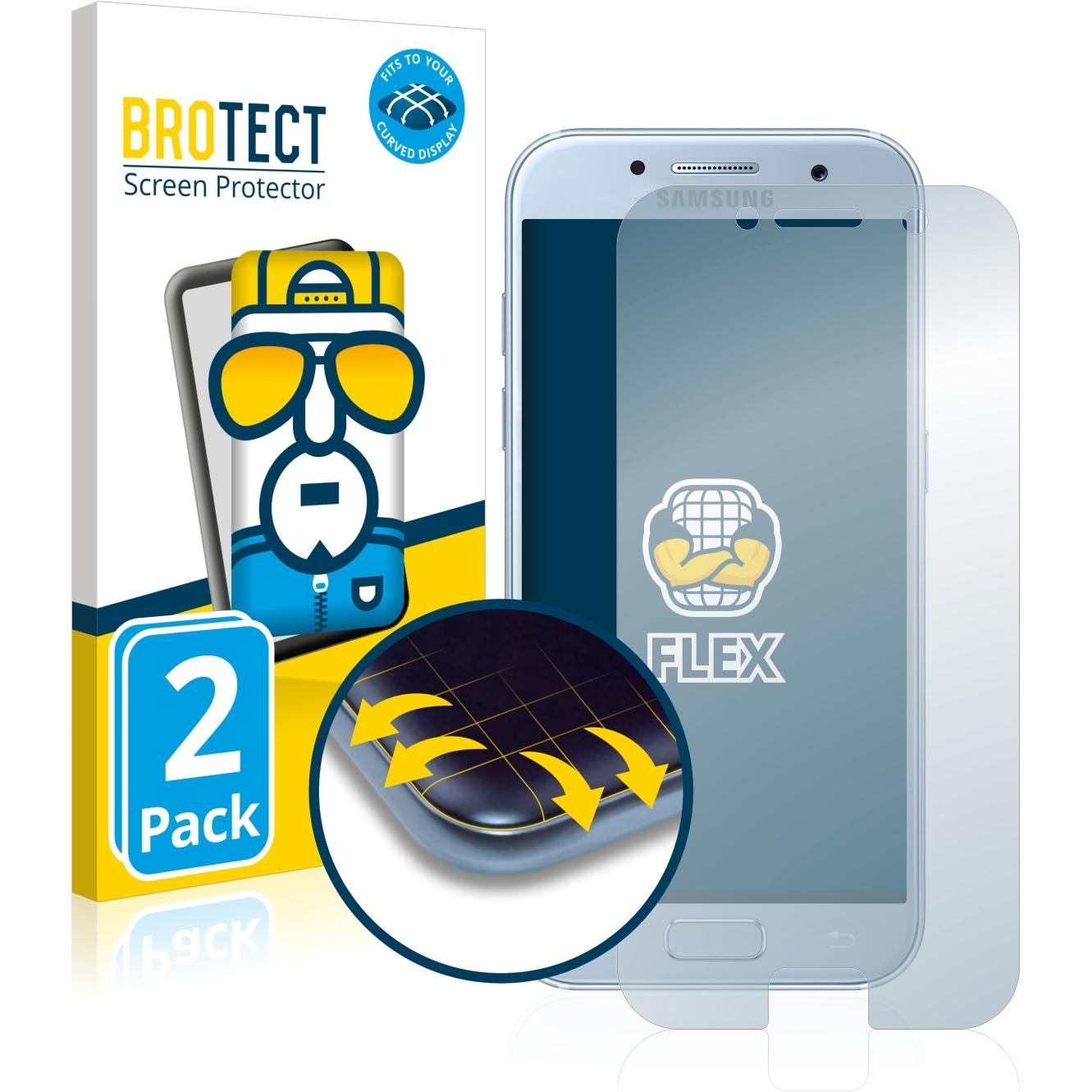 Thumbnail - BROTECT Full-Cover Displayschutz (2 Stück, Samsung Galaxy A5 (2017)), Smartphone Schutzfolie, Transparent