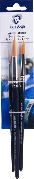 Actual product image Talens Van Gogh watercolour brush set Series 191 (size 4, 8, 12) (8.10 mm)