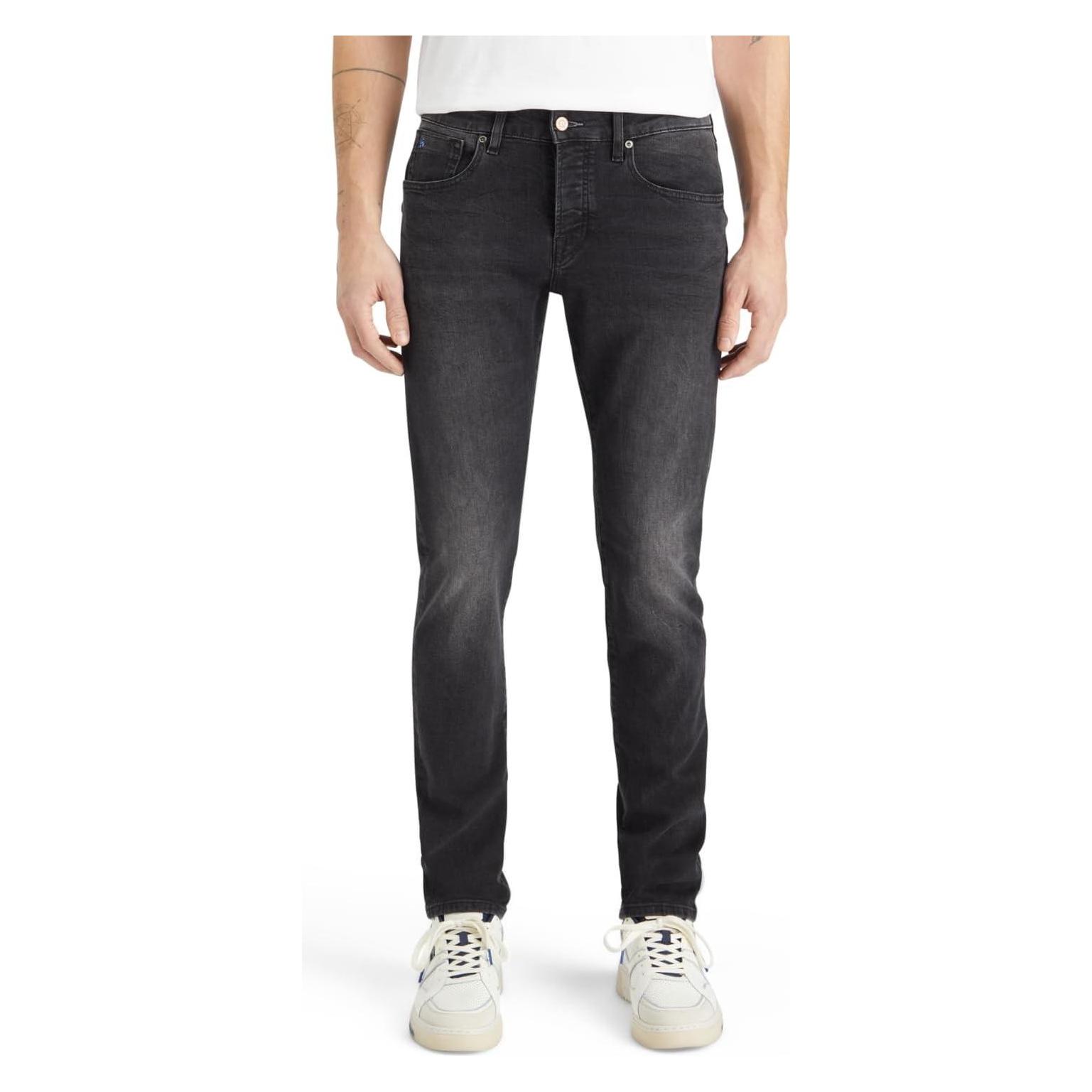 Scotch & Soda, Mannen, Jeans, Slim Black Night Jeans, Regular Fit, 5-Taschen-Design, Knopfverschluss, Zwart, (W36/L32)