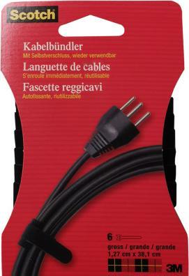 Immagine prodotto Scotch Fascio di cavi grande RF8030CH 6 pezzi (Fascette in velcro, 6 pz.)