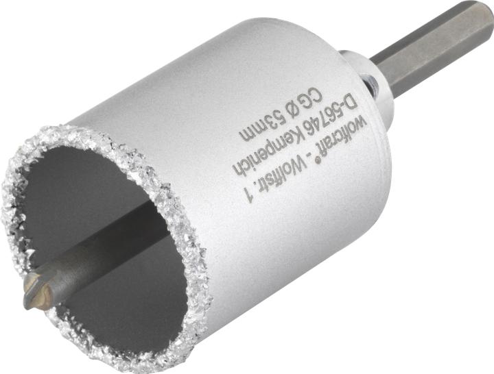 Produktbild wolfcraft 1 Bohrkrone HM m. Schaft u. Bohrer ø53mm
