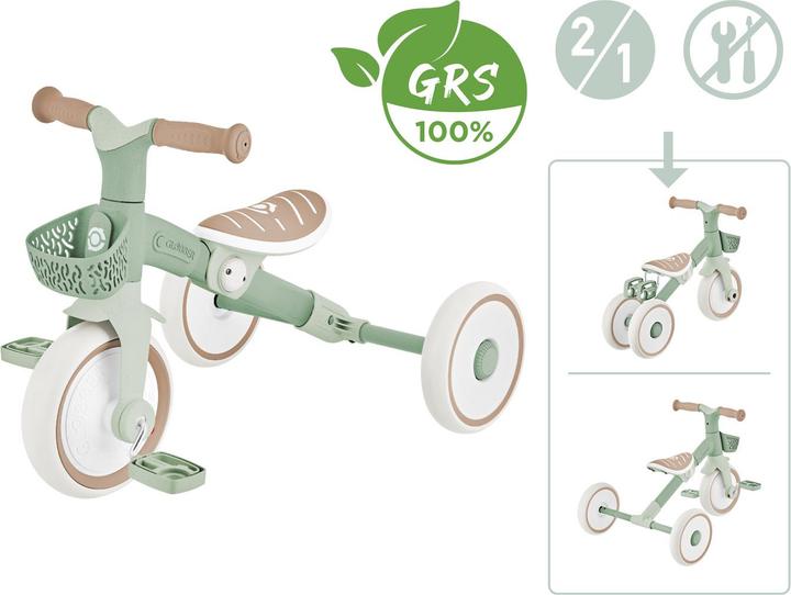 Produktbild Globber Gobber Learning Trike 3in1 Plus Eco / Dreirrad / Laufrad