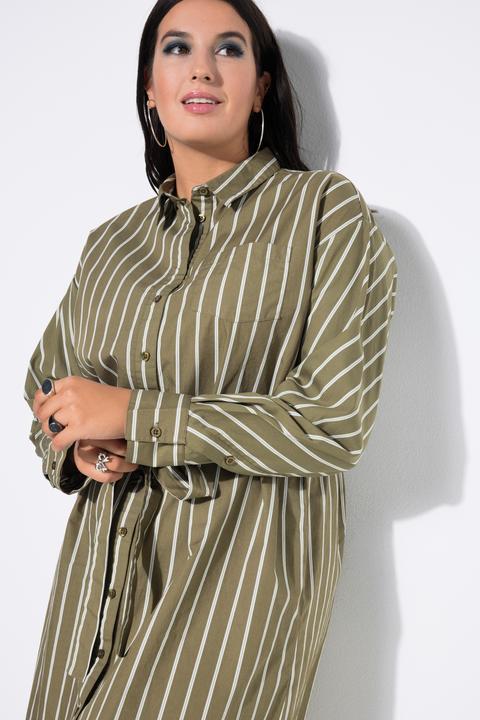 Image du produit Studio Untold Robe-chemisier midi à rayures. Coupe oversize (54)
