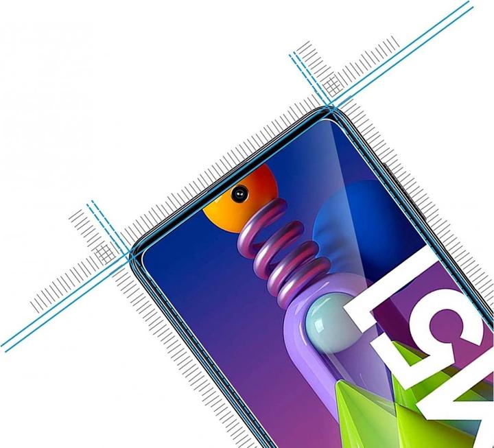 Produktbild Screenguard Samsung Galaxy M51 Panzerglas Schutzfolie Case Friendly Design (1 Stück, Samsung Galaxy M51)