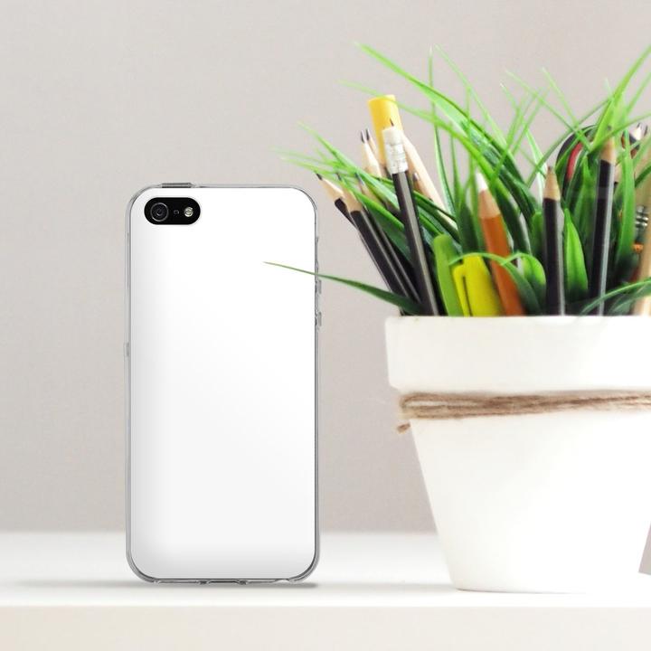 Produktbild DeinDesign Silikon Hülle für Apple iPhone 5s Handyhülle Case Smartphone Schutzhülle Farbe einfarbig weiss (Apple iPhone 5s)