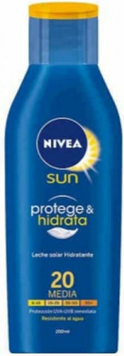 Produktbild NIVEA SUN PROTEGE&HIDRATA leche SPF20 200 ml (Sonnenmilch, SPF 20, 200 ml)
