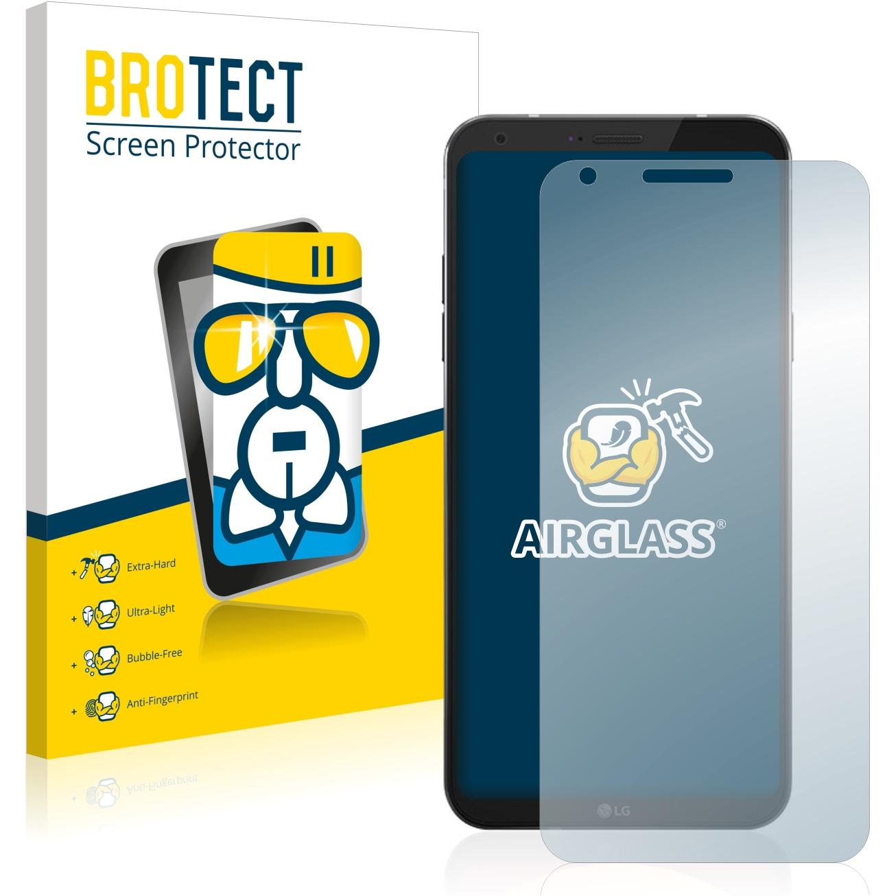 BROTECT AirGlass Panzerglasfolie (1 Stück, LG Q6), Smartphone Schutzfolie, Transparent