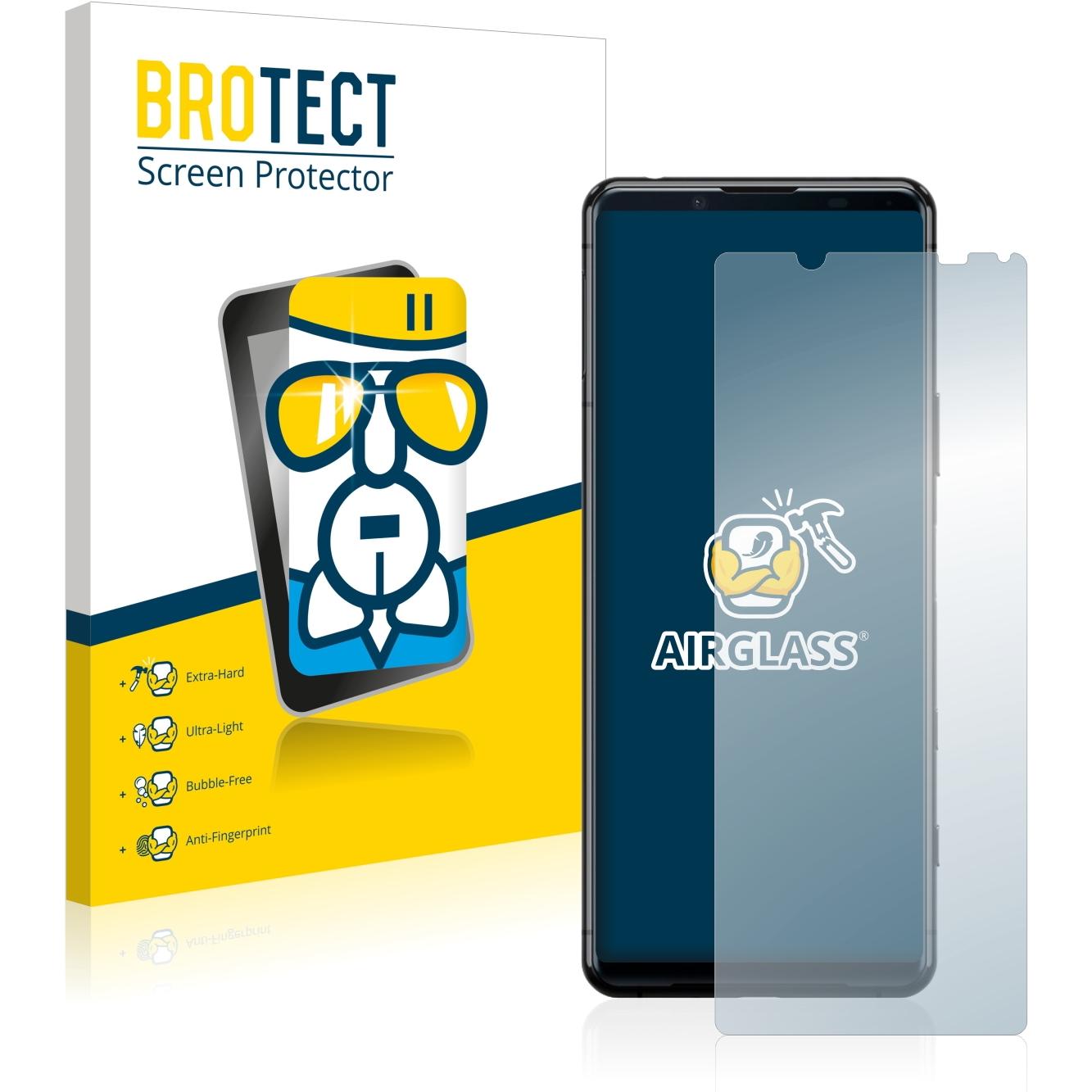 BROTECT AirGlass Panzerglasfolie (1 Stück, Sony Xperia 5 II), Smartphone Schutzfolie, Transparent