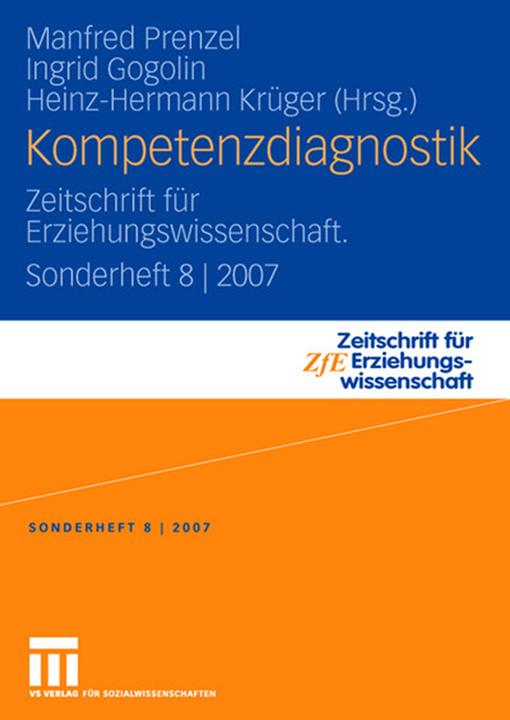 Produktbild Kompetenzdiagnostik (Deutsch, Heinz-Hermann Krüger, Ingrid Gogolin, Manfred Prenzel, 2008)