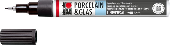 Actual product image Marabu Porcelain und Glas Painter (Black, 0.80 mm, 1 x)