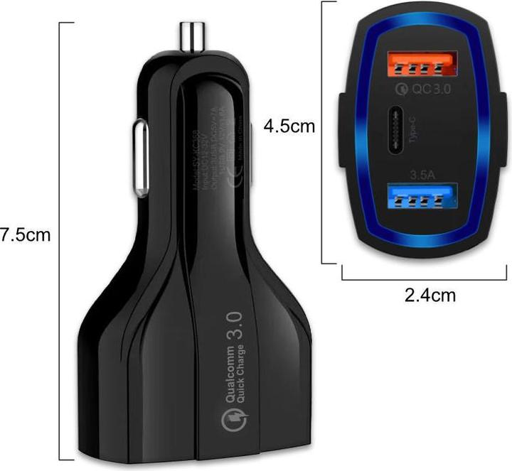 Produktbild Hermex Auto-USB-Ladegerät KFZ-USB-Adapter KFZ-USB-Ladegerät Auto-USB-Adapter