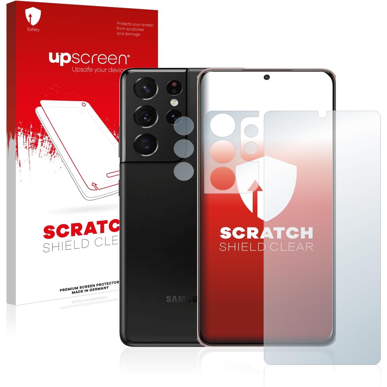 upscreen Scratch Shield Displayschutz (1 Stück, Samsung Galaxy S21 Ultra 5G), Smartphone Schutzfolie, Transparent