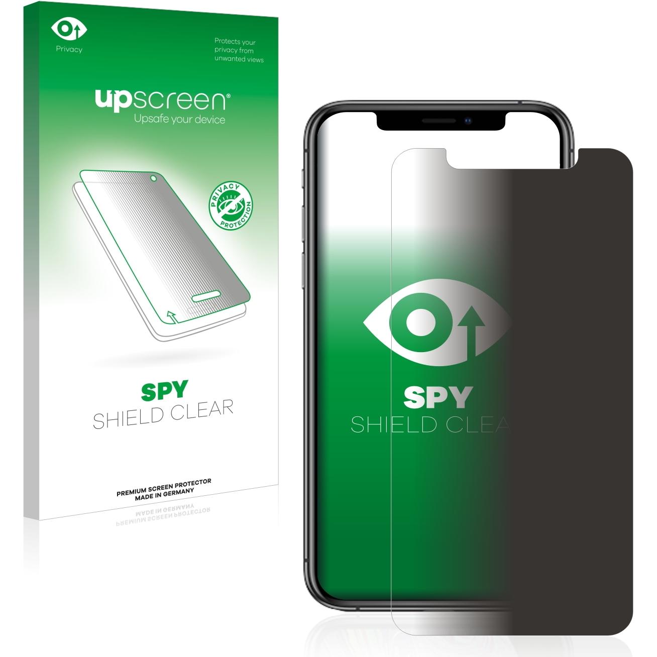 upscreen Spy Shield Blickschutzfolie (1 Stück, Apple iPhone XS), Smartphone Schutzfolie, Blau
