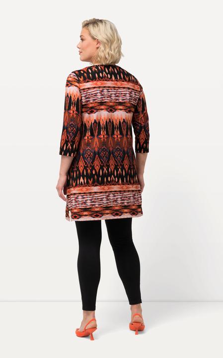 Actual product image Ulla Popken Ethnic Print Square Neck Knit Tunic (50, 52)