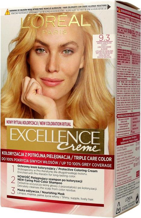 L'Oréal Paris L'Oreal Paris Excellence Cream Coloring 9.3 very light golden blonde (9.3 very light golden blonde)