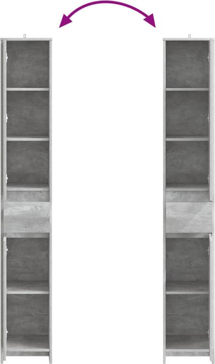 Produktbild vidaXL Badezimmerschrank (33 x 30 x 190 cm)