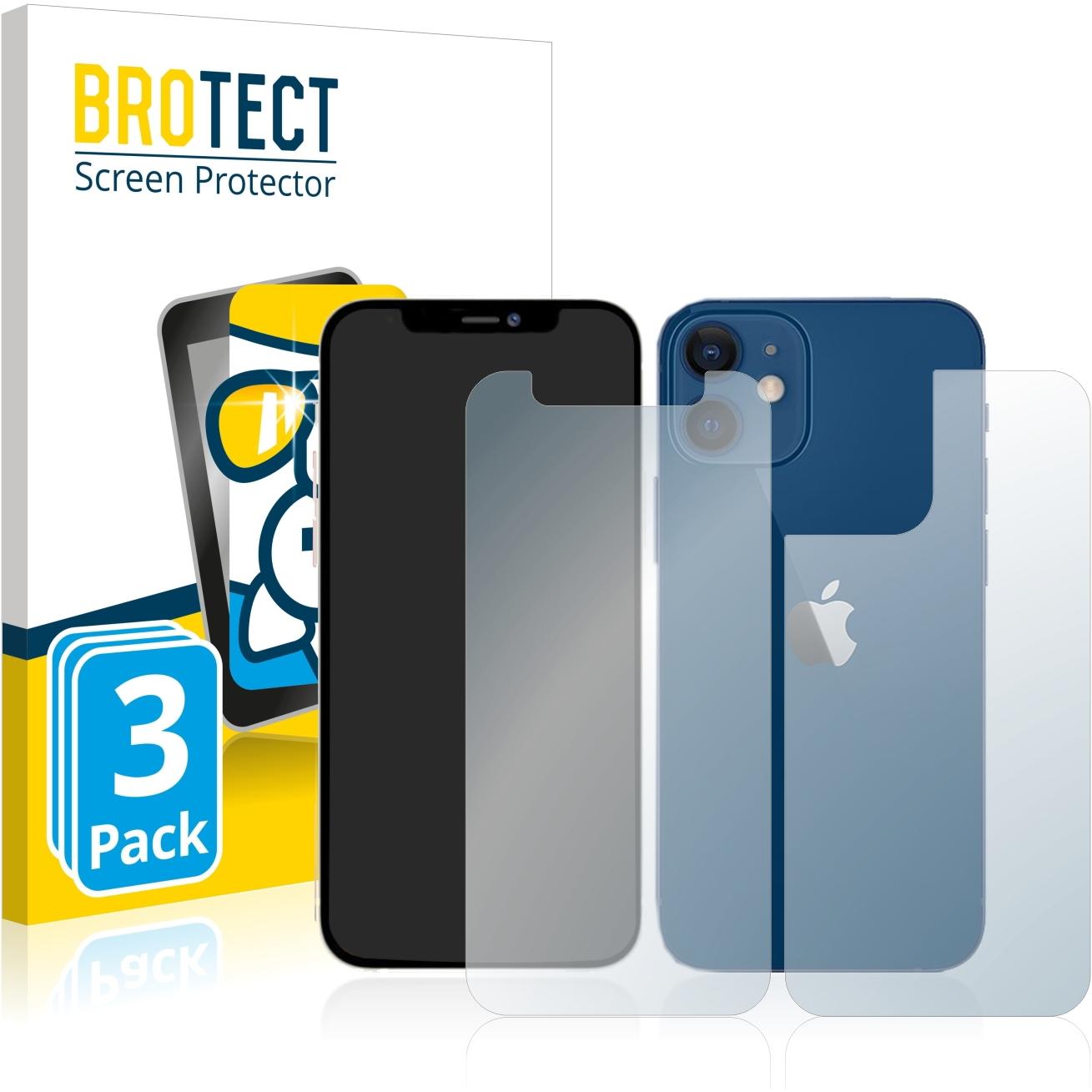 Thumbnail - BROTECT AirGlass Panzerglasfolie (3 Stück, Apple iPhone 12 mini), Smartphone Schutzfolie, Transparent