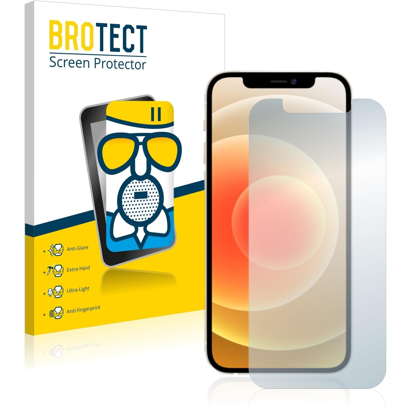 Thumbnail - BROTECT AirGlass Panzerglasfolie Matt (1 Stück, Apple iPhone 12), Smartphone Schutzfolie, Grau