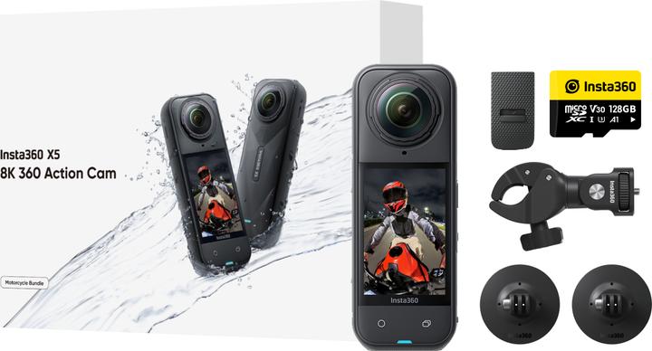 Actual product image Insta360 X5 Motorcycle Bundle (30p, Bluetooth, GPS, Wi-Fi)