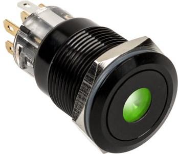 Produktbild DimasTech Vandalismusschalter/-taster 19mm, Blackline Dot - RGB