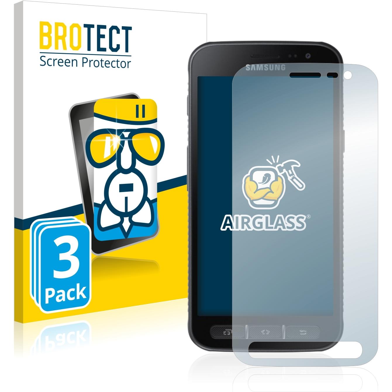 BROTECT AirGlass Panzerglasfolie (3 Stück, Samsung Galaxy S21), Smartphone Schutzfolie, Transparent