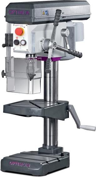 Optimum OPTIdrill B16H Tischbohrmaschine 400V SET incl. BMP100 Maschinen-Schraubstock mit Keilriemenantrieb