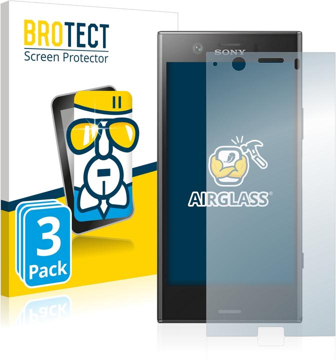 Produktbild BROTECT AirGlass Panzerglasfolie (3 Stück, Sony Xperia XZ1 Compact)