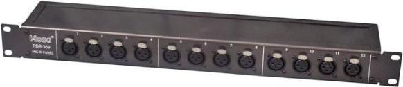 Actual product image Hosa PDR-369 Patch Bay 12-POINT DE-Normalised XLR3F To XLR3M (0.51 m, XLR)