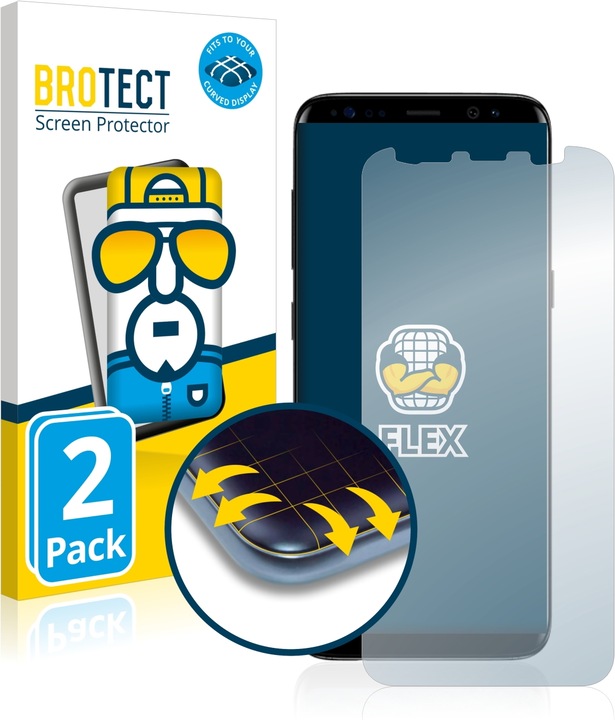 Produktbild BROTECT Full-Cover Displayschutz (2 Stück, Samsung Galaxy S8)