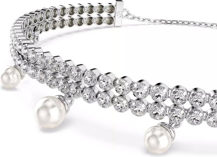 Produktbild Swarovski x Ariana Grande Armband Kristallperle Rundschliff Weiss Rhodiniert (24 cm, Swarovski Metall)