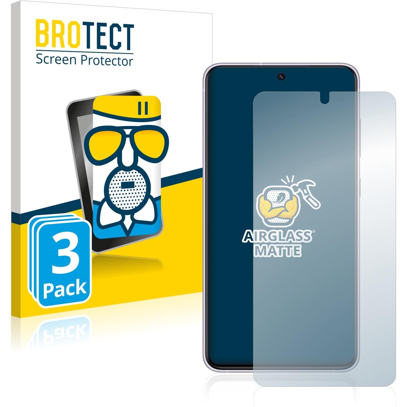 Thumbnail - BROTECT AirGlass Panzerglasfolie Matt (3 Stück, Samsung Galaxy S21), Smartphone Schutzfolie, Grau