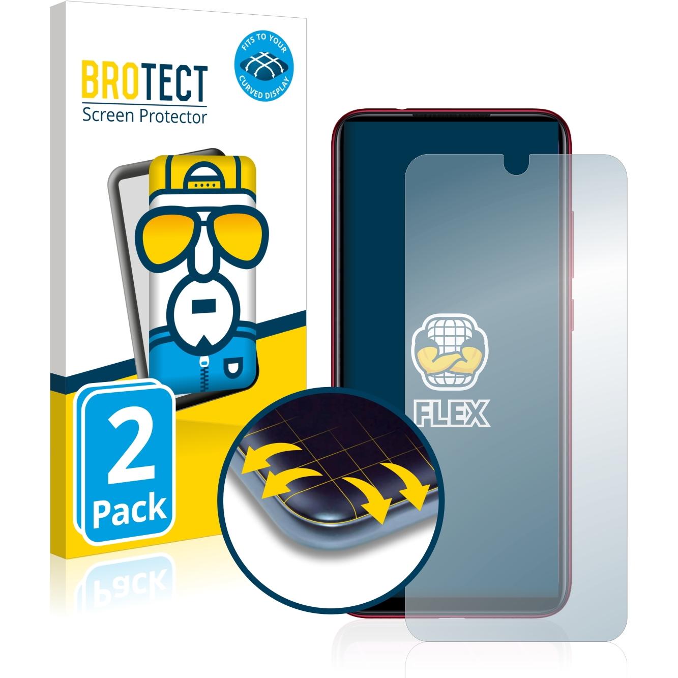 Thumbnail - BROTECT Full-Cover Displayschutz (2 Stück, Xiaomi Redmi Note 7), Smartphone Schutzfolie, Transparent