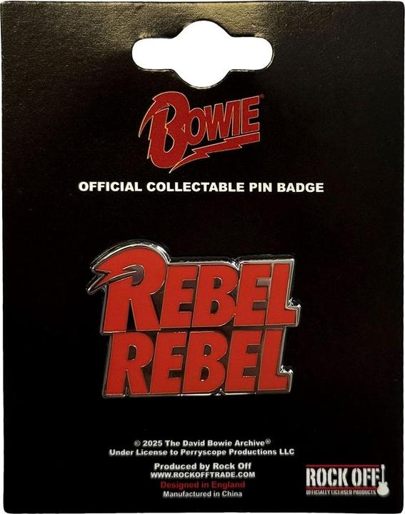 Produktbild David Bowie Rebel Rebel Abzeichen ZinkLegierung Nadel