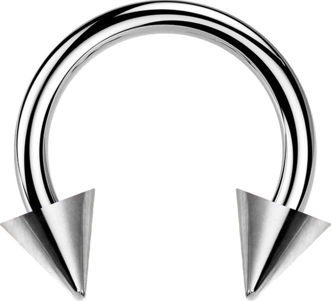 Produktbild Star Piercing Steriler Micro Circular Barbell silber mit zwei Cones (ohne Messing, Titan)