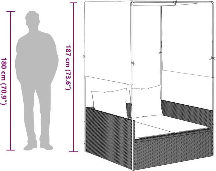 Immagine prodotto vidaXL Doppel-Sonnenliege (118 cm)