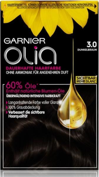 Image du produit Garnier Olia, 3,0 brun foncé, colorant capillaire (Brun foncé)