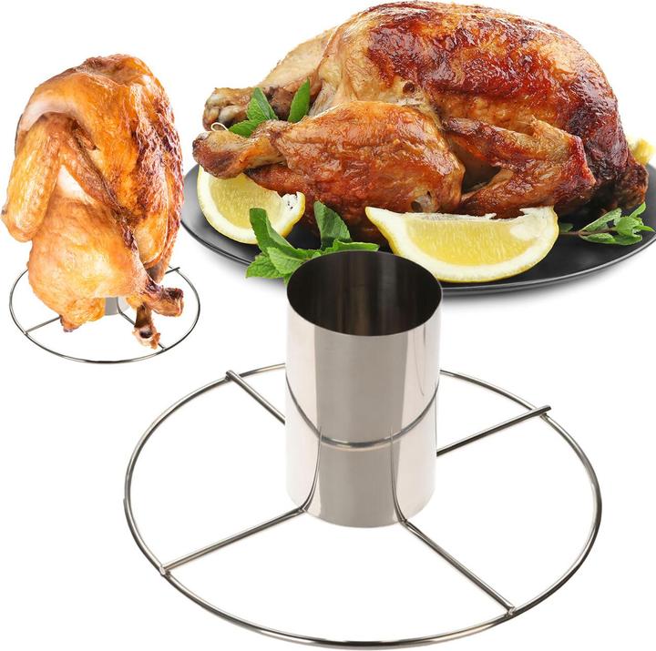 Actual product image BBQ Collection Chicken roaster, stainless steel for grill and oven