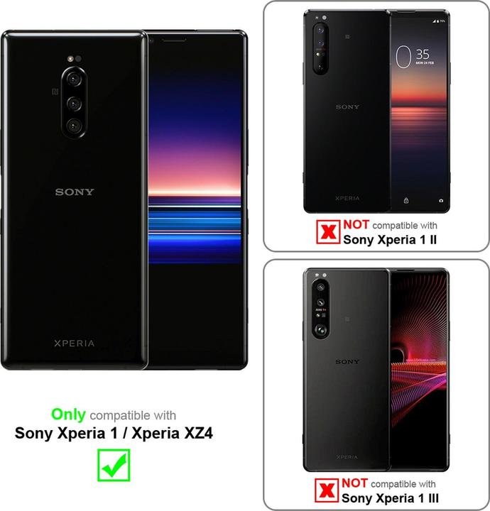 Actual product image Cadorabo Flower Book Cover (Sony Xperia 1, Sony Xperia XZ4)