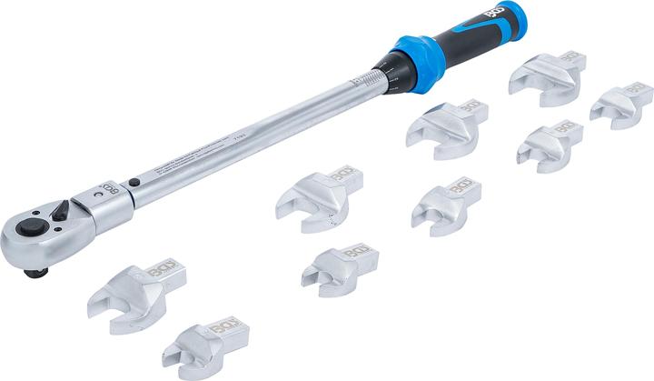 Actual product image BGS Torque spanner set | for insertion tools 14 x 18 mm | 40 - 210 Nm | 11 pcs. (1/2", 40 Nm, 210 Nm)