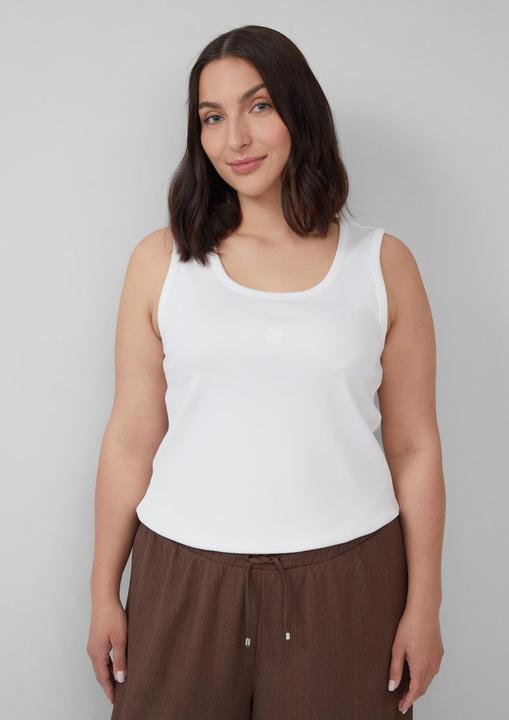 Produktbild S.Oliver T-Shirt Ripp-Top im Slim Fit mit Stickerei (54)