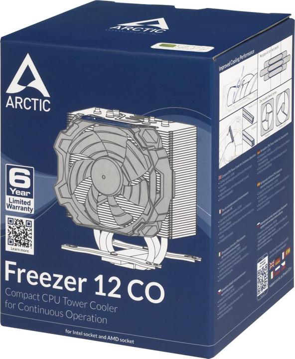 Produktbild Arctic Freezer 12 CO Kompakter semi-passiver Tower CPU-KÃ¼hler fÃ¼r Dauerbetrieb