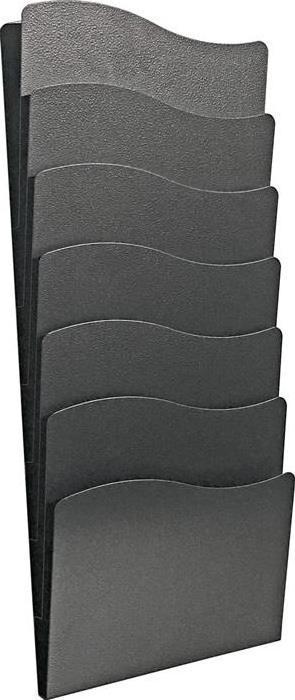 Actual product image Twinco Brochure holder H560xW240xDmm Number of compartments 7 DIN A4 metal silver (A4)